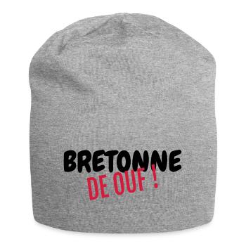 Bretagne / Breton / Bretonne / BZH / Breizh - Jersey-Beanie - Grau meliert - Vorne