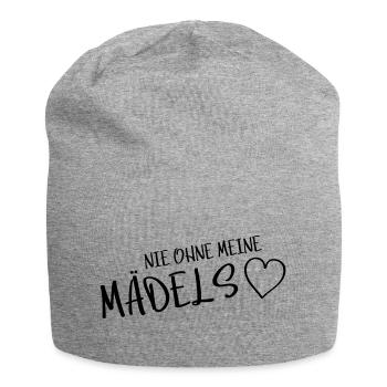 herz nie ohne meine maedels - Jersey-Beanie - Grau meliert - Vorne