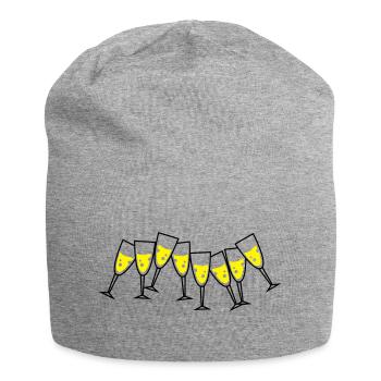 sekt glaeser design - Jersey-Beanie - Grau meliert - Vorne