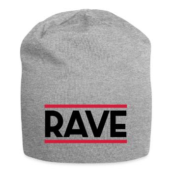 RAVE - Jersey Beanie - heather grey - Front