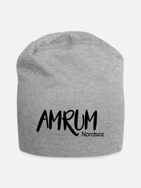 Amrum - Jersey-Beanie - Grau meliert