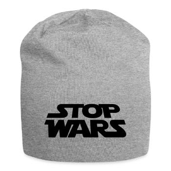 stop wars - Jersey-Beanie - Grau meliert - Vorne
