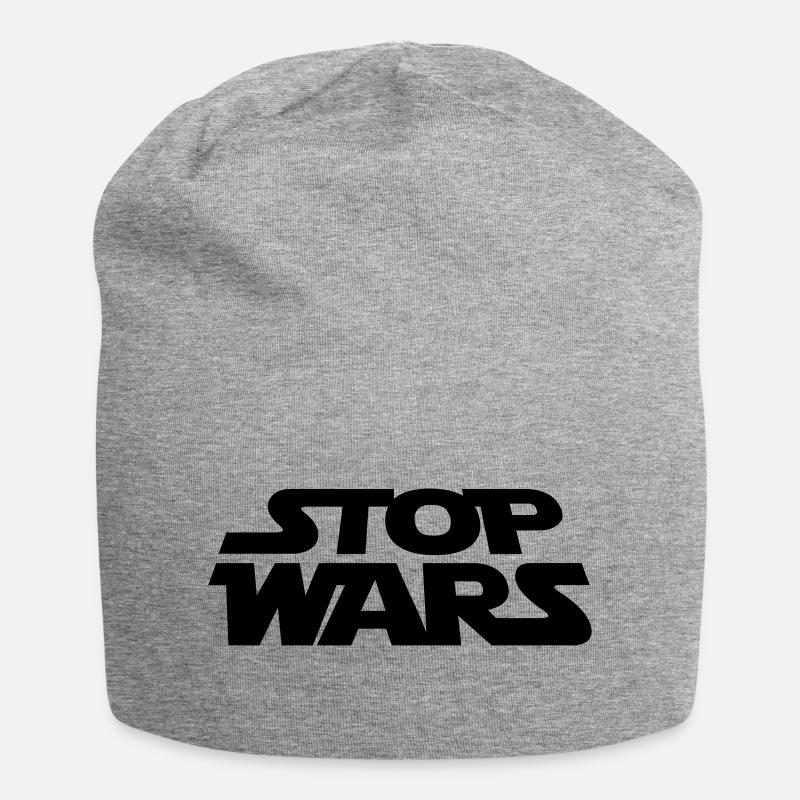 stop wars - Jersey Beanie - heather grey