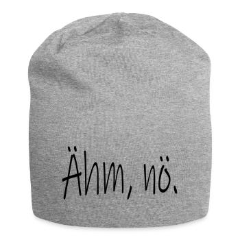 Ähm nö (D00118) - Jersey-Beanie - Grau meliert - Vorne