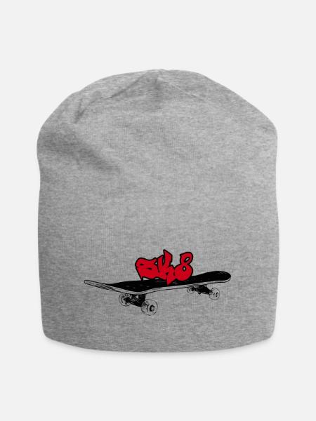 Skate skaten skater sk8 skateing - Jersey-Beanie - Grau meliert