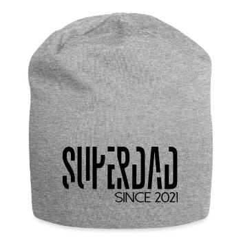 Superdad since 2021 Spruch Schrift - Jersey-Beanie - Grau meliert - Vorne