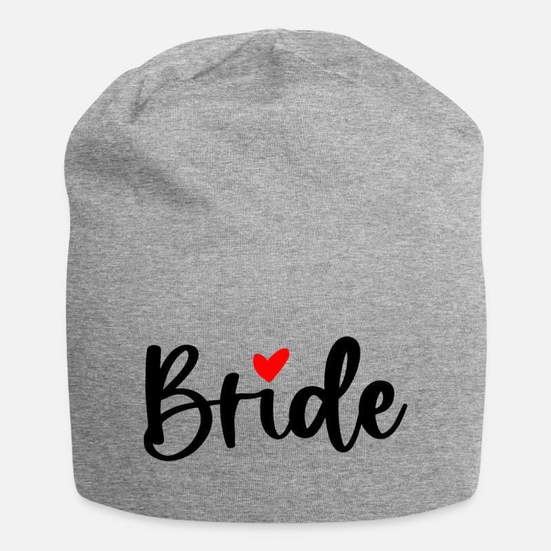 Bride I Braut Junggesellinnenabschied JGA - Jersey-Beanie - Grau meliert
