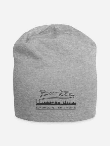 Berlin - Jersey-Beanie - Grau meliert