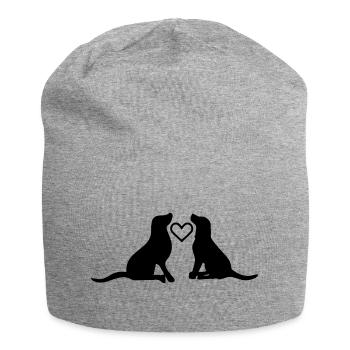 Chien chien - Bonnet en jersey - gris chiné - Devant
