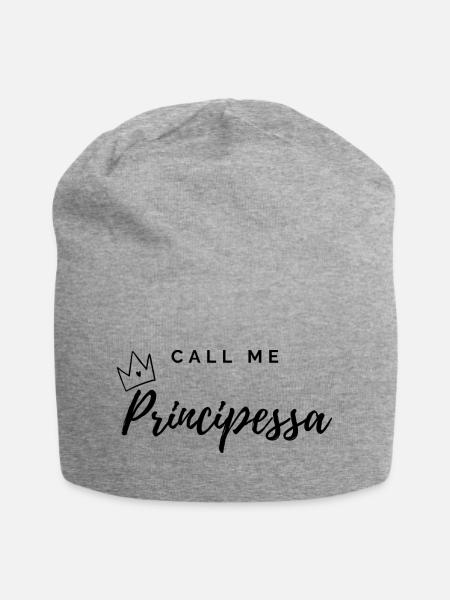 Principessa - Jersey-Beanie - Grau meliert