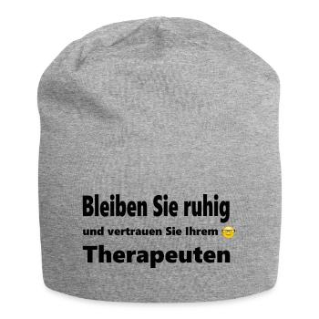 Therapeut mit Durchblick - Jersey-Beanie - Grau meliert - Vorne