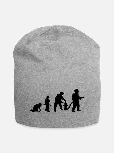 Evolution des Feuerwehrmanns - Jersey-Beanie - Grau meliert