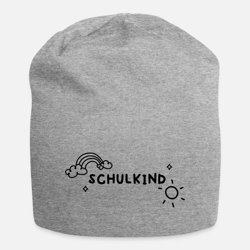 Schulkind - Jersey-Beanie - Grau meliert