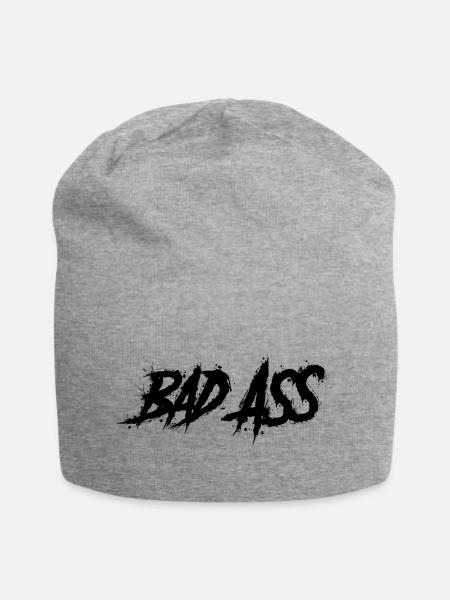 badass splash - Jersey-Beanie - Grau meliert