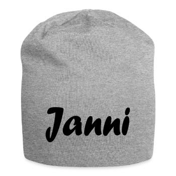 janni - Jersey-Beanie - Grau meliert - Vorne