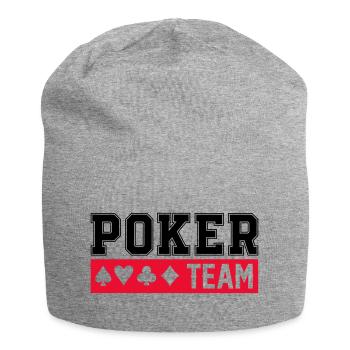 Poker Team - Jersey Beanie - heather grey - Front