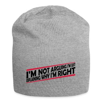 I m not arguing - Jersey Beanie - heather grey - Front