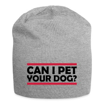 Caressez votre chien en disant - Bonnet en jersey - gris chiné - Devant