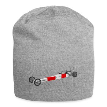 Dragster racing car - Jersey Beanie - heather grey - Front