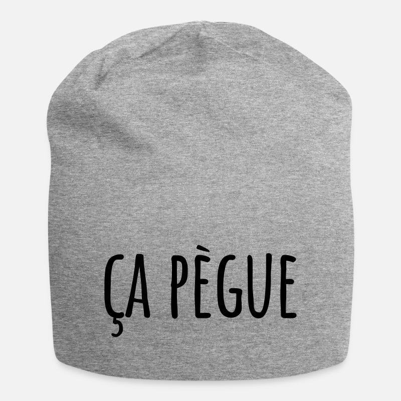 Ça pègue Expression régionale - Bonnet en jersey - gris chiné