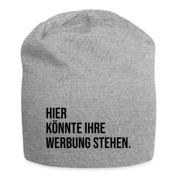 Hier könnte ihre Werbung stehen. - Jersey-Beanie - Grau meliert - Vorne