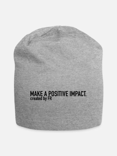 MAKE A POSITIVE IMPACT. - Jersey-Beanie - Grau meliert