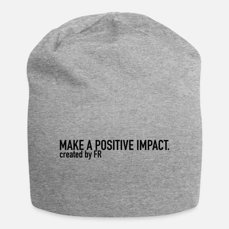 MAKE A POSITIVE IMPACT. - Jersey-Beanie - Grau meliert