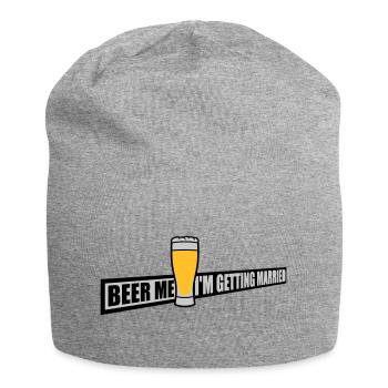 Beer Me Getting Married - Jersey Beanie - heather grey - Front