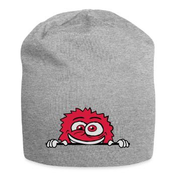 Nervous breakdown monster shield crazy - Jersey Beanie - heather grey - Front