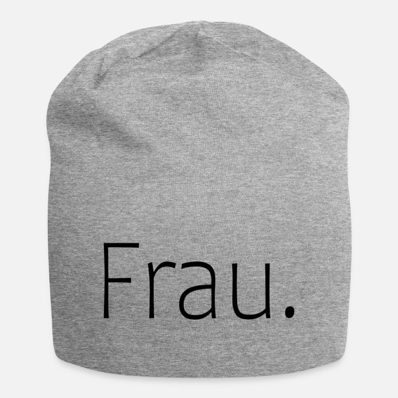 Frau. - Jersey-Beanie - Grau meliert