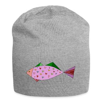 Fish - Jersey Beanie - heather grey - Front