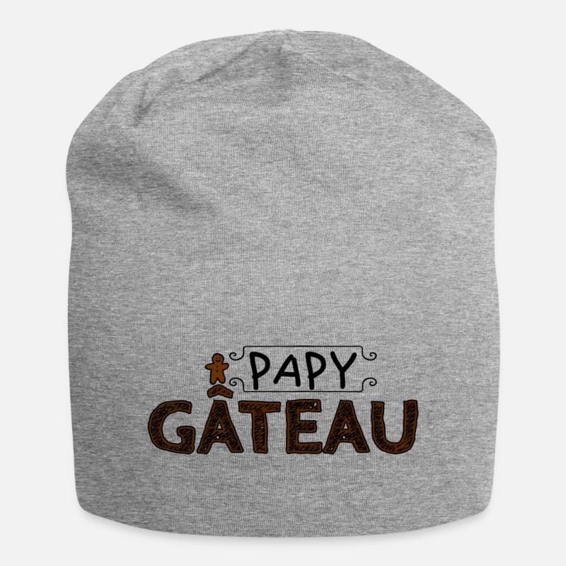 Papy gâteau. - Bonnet en jersey - gris chiné