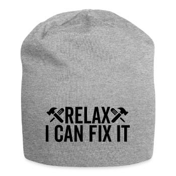 Entspann dich, ich kann es reparieren - Jersey-Beanie - Grau meliert - Vorne
