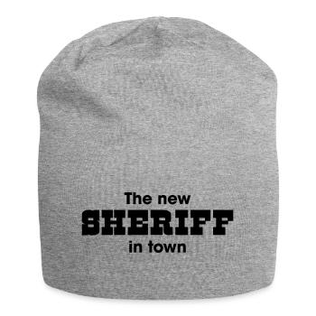 le nouveau shérif en ville - Bonnet en jersey - gris chiné - Devant