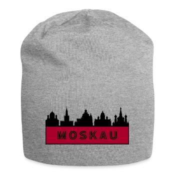Ville de Moscou - Russie - Bonnet en jersey - gris chiné - Devant