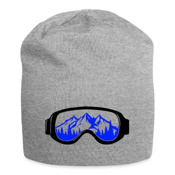 skibrille - Jersey-Beanie - Grau meliert - Vorne