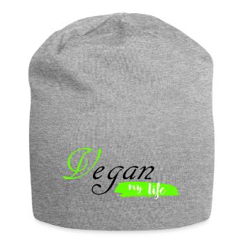 Vegan my Life, Lifestyle Vegano - Jersey Beanie - heather grey - Front