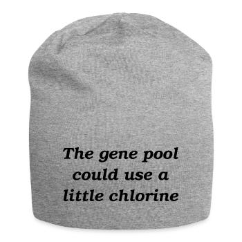 The gene pool could use a little chlorine - Jersey Beanie - heather grey - Front