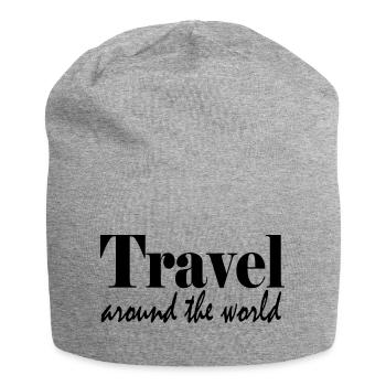 TRAVEL AROUND THE WORLD - Jersey Beanie - heather grey - Front