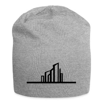 Stadt Vektor Geschenkidee - Jersey-Beanie - Grau meliert - Vorne