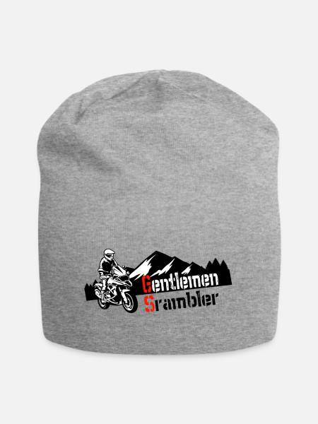 Biker Motorrad Boxer Abenteuer Gentlemen Scrambler - Jersey-Beanie - Grau meliert