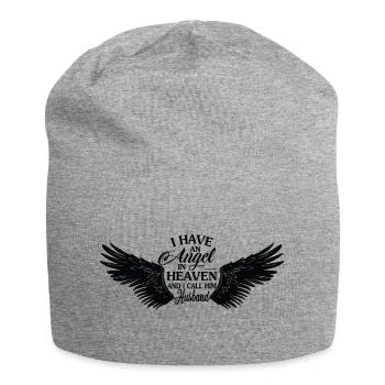 I Have An Angel In Heaven - Jersey-Beanie - Grau meliert - Vorne