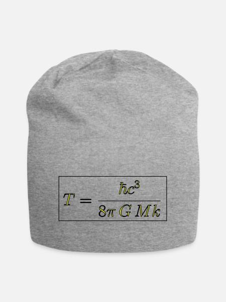 Temperaturformel eines Schwarzen Loches - Jersey-Beanie - Grau meliert