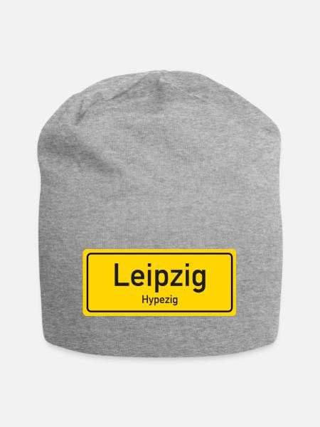 Leipzig Ortsname Deutschland - Jersey-Beanie - Grau meliert