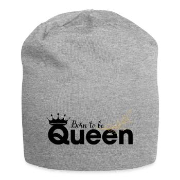 Née pour être une Reine - Bonnet en jersey - gris chiné - Devant