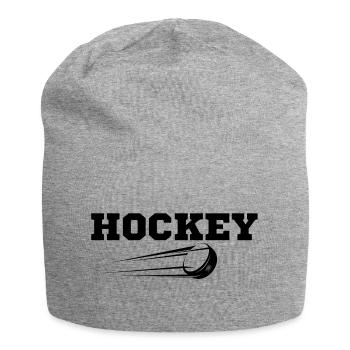 Hockey originelle Geschenkidee - Jersey-Beanie - Grau meliert - Vorne