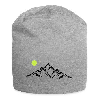 Montagnes - Bonnet en jersey - gris chiné - Devant