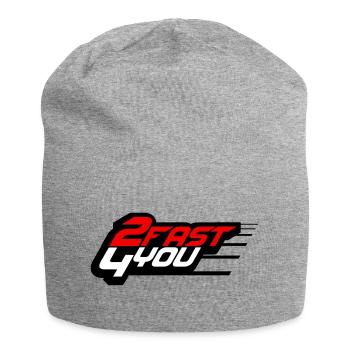 Too Fast for You Saying 2 Too Fast 4 For You - Jersey Beanie - heather grey - Front