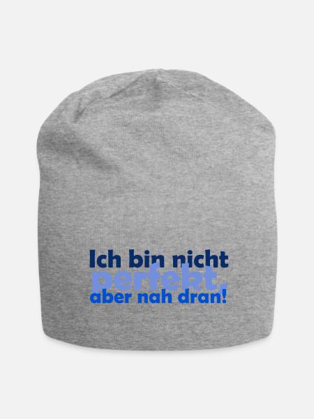 Perfekt nah dran - Jersey-Beanie - Grau meliert
