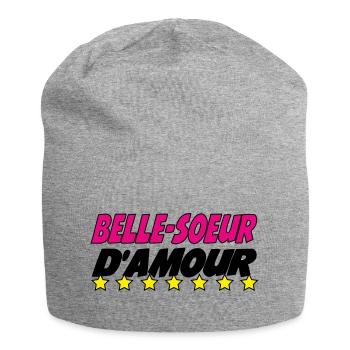 Beautiful Sister of Love - Jersey Beanie - heather grey - Front
